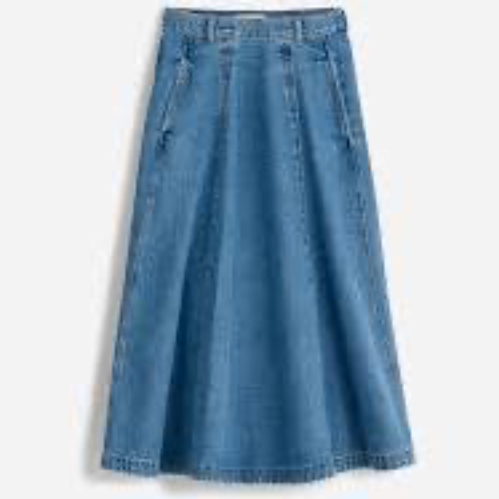 Madewell Midi Denim Circle Skirt Size 28